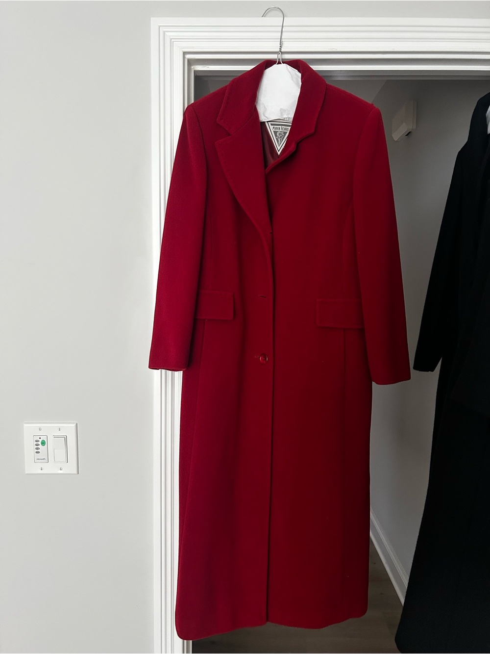 Marvin Richards Wine Red Long Trench Coat